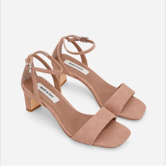 Matt & Nat Elodie Nude Vegan Suede Heels Women's US Size 6 - Picture 5 of 5